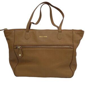 Cole Haan Pebbled Leather Zippered Tote Bag